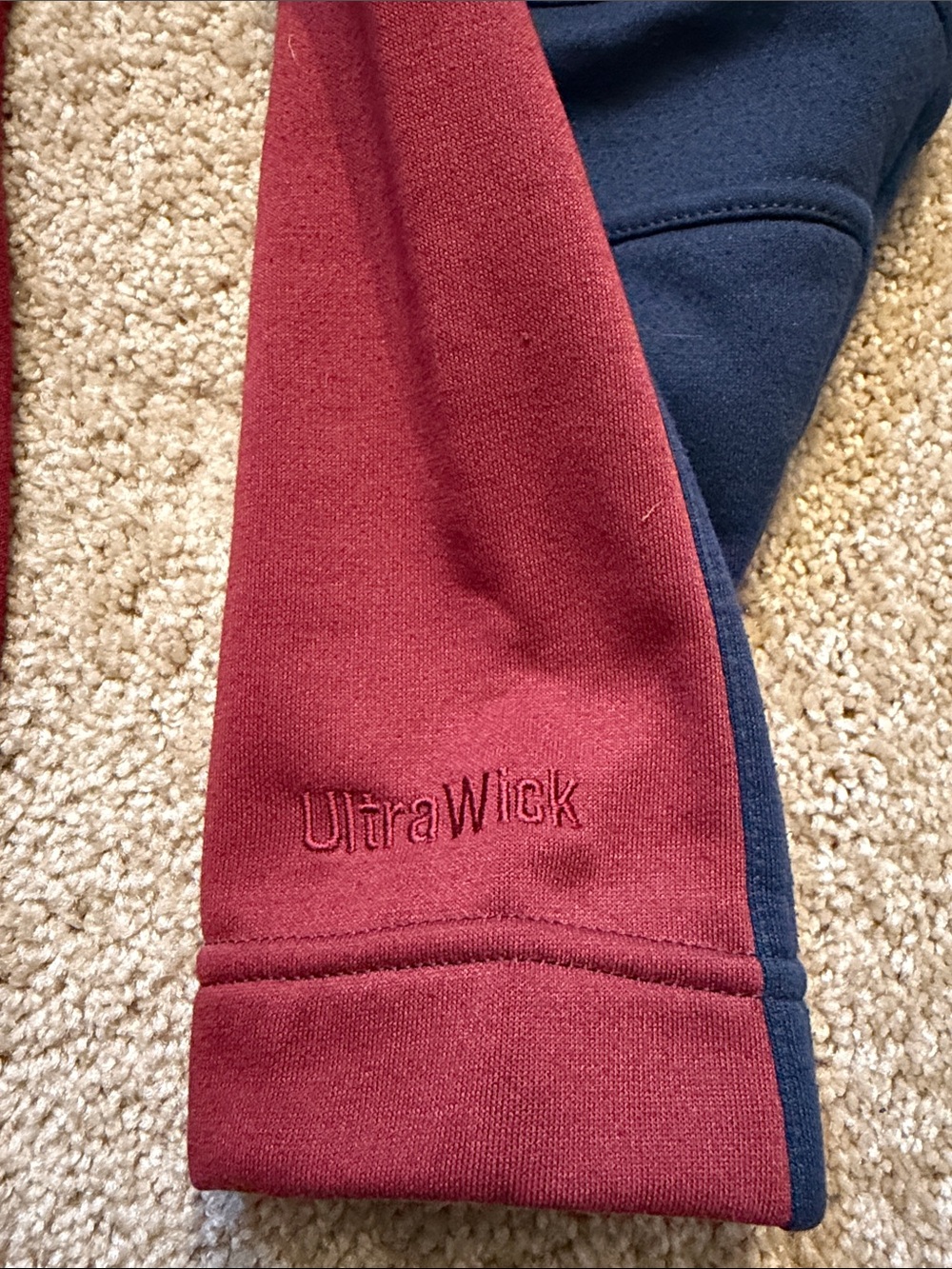 The North Face UltraWick Navy and Burgundy Colorblock Crewneck Men’s Small - Picture 4 of 9